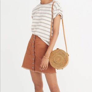 High-Waist Snap Skirt